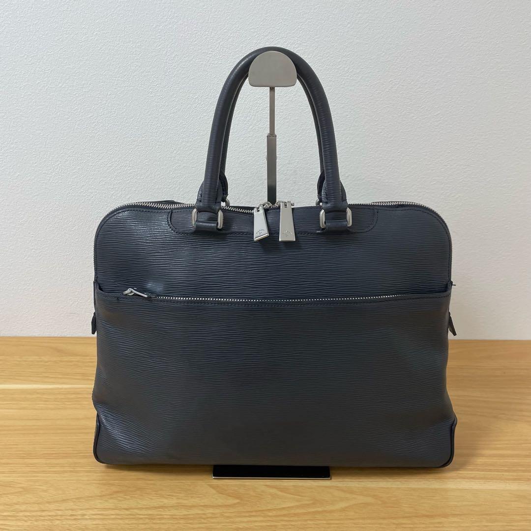 アニアリ ビジネスバッグ ブリースケース レザー ネイビー