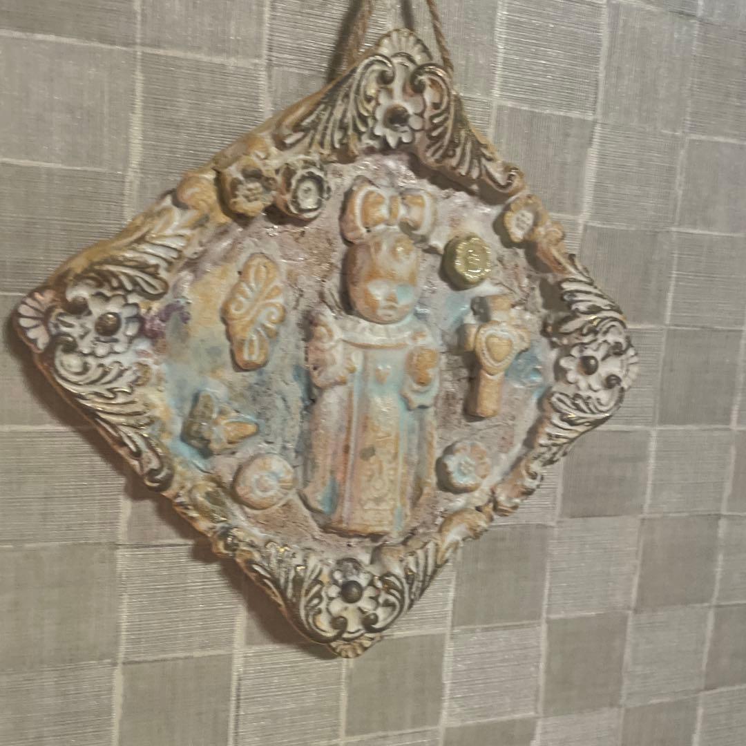 鷹塀三奈　陶板　壁掛け　イエス　幼子 鷹塀三奈 陶板 壁掛け イエス 幼子