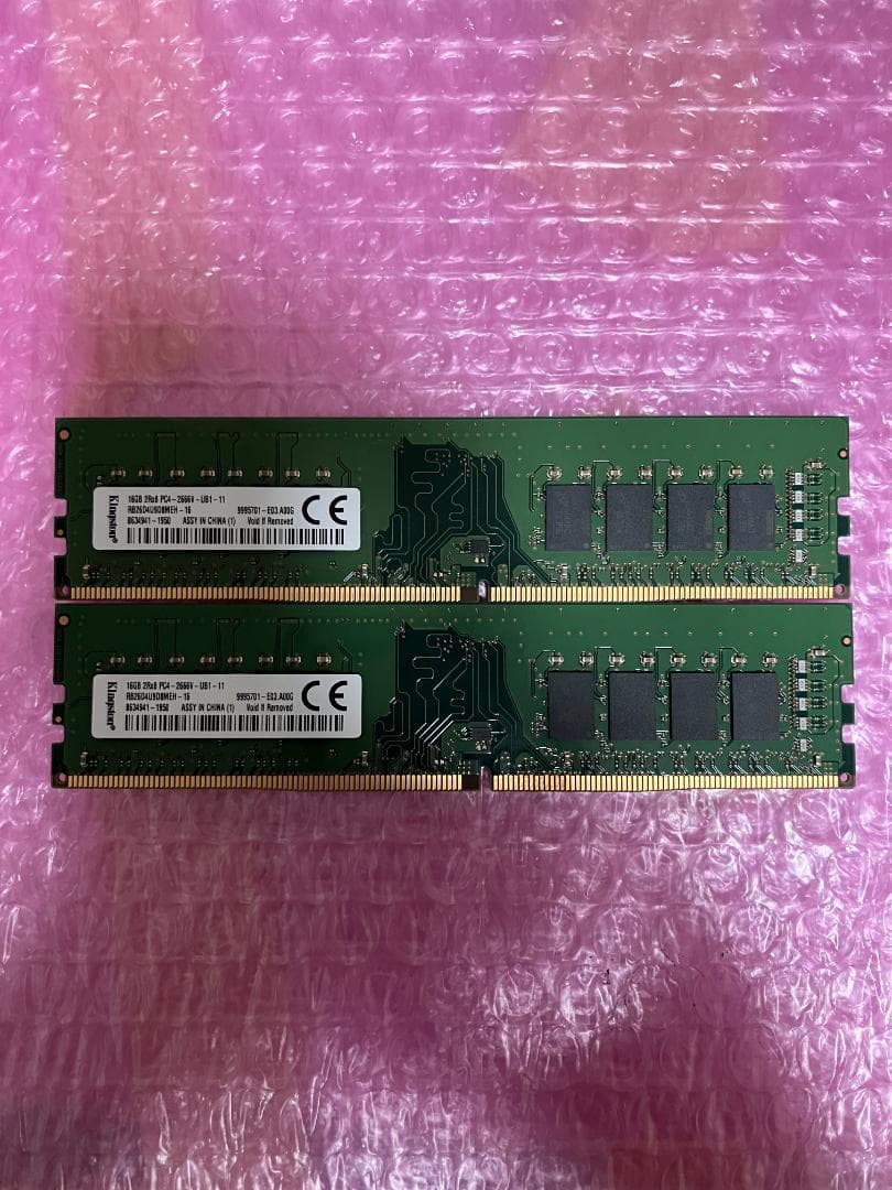 メモリ 16GB×2枚=32GB DDR4-2666 動作保証 1117 - メルカリ