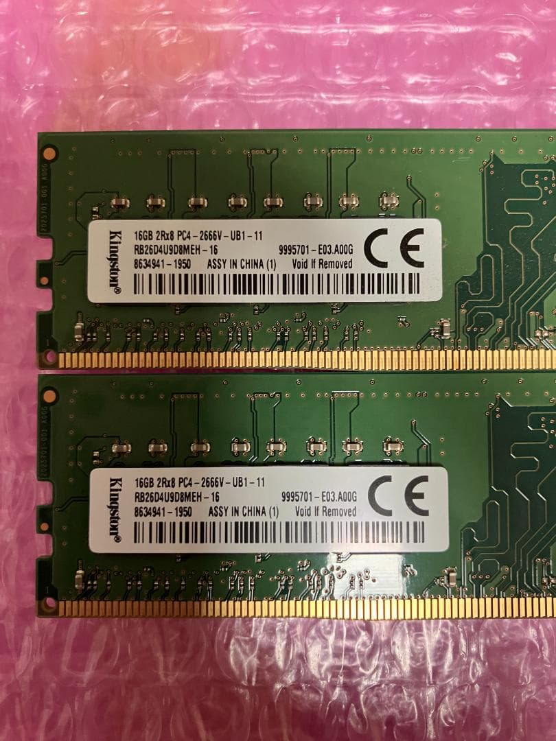 メモリ 16GB×2枚=32GB DDR4-2666 動作保証 1117 - メルカリ