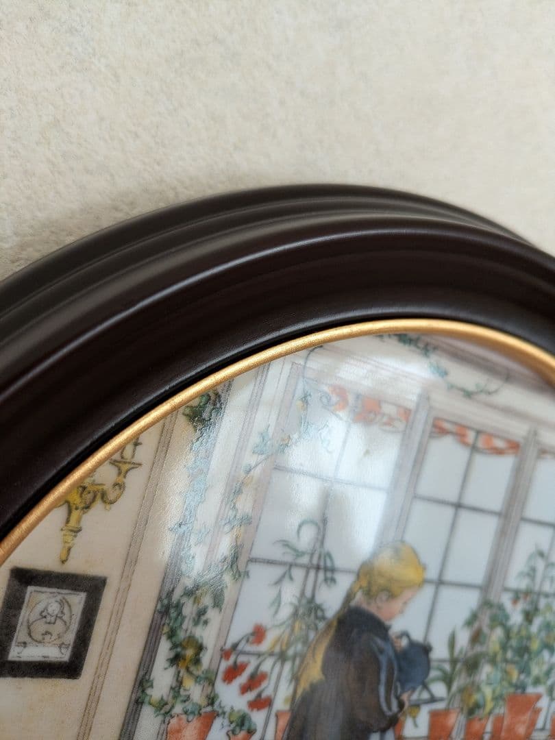 ロイヤルコペンハーゲン カールラーション 陶板名画『窓辺の花』