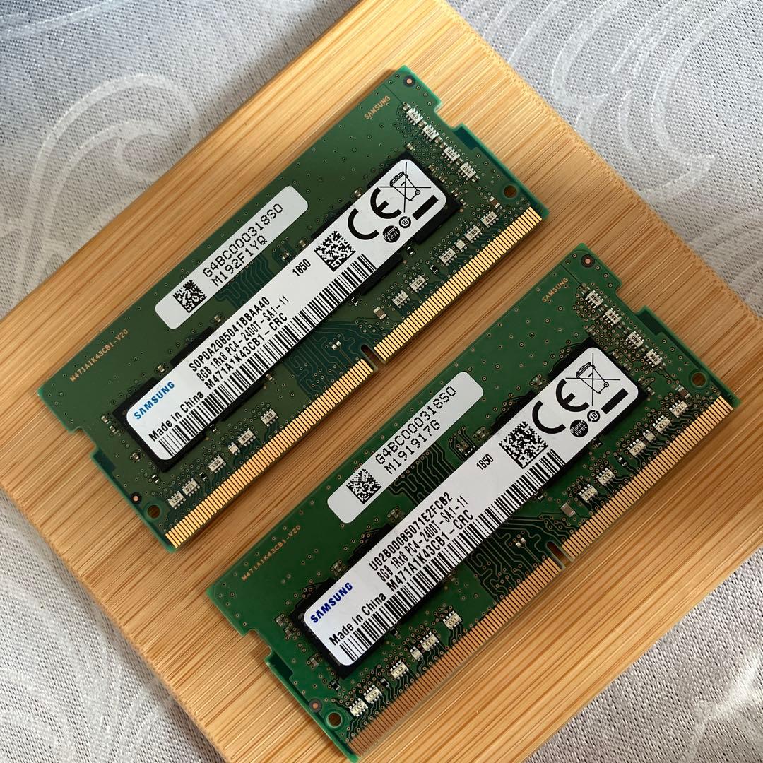 Samsung製ノートDDR4 8GBメモリ2枚 計16GB、2400T規格 - メルカリ