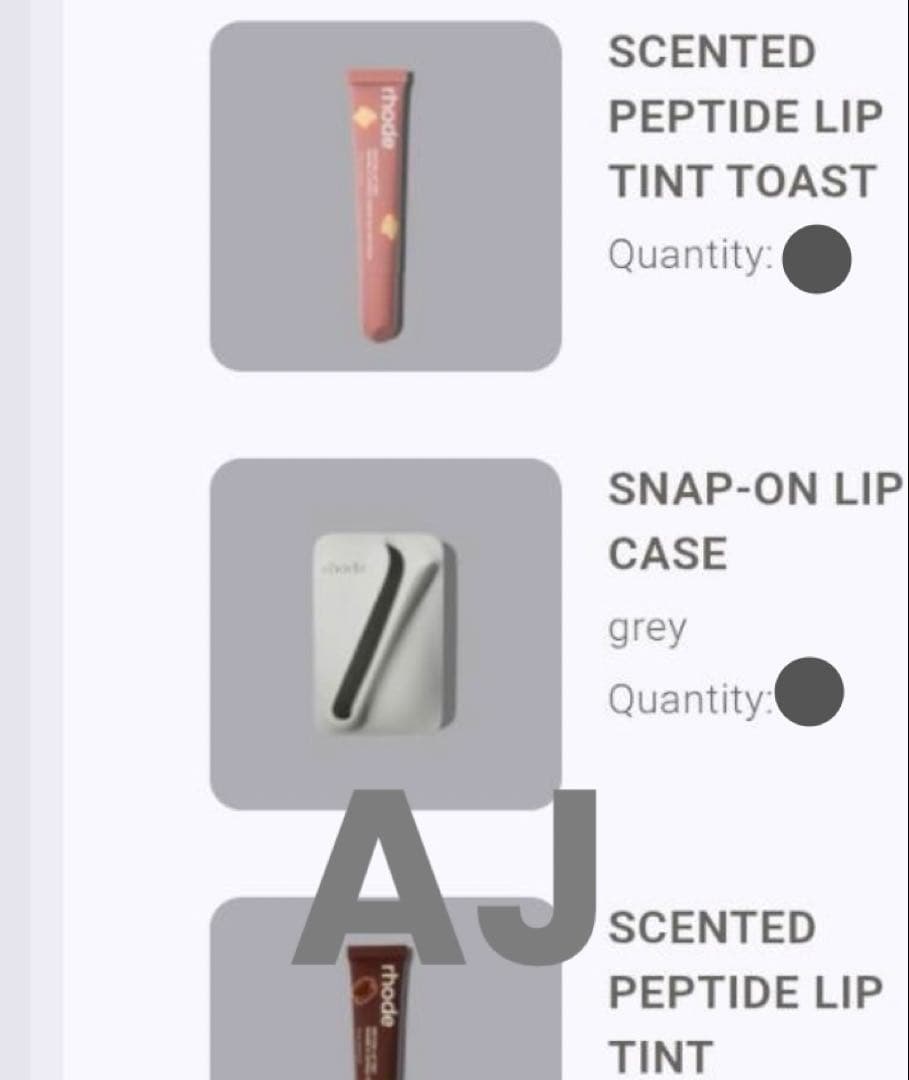 rhode snap-on lip case grey - メルカリ