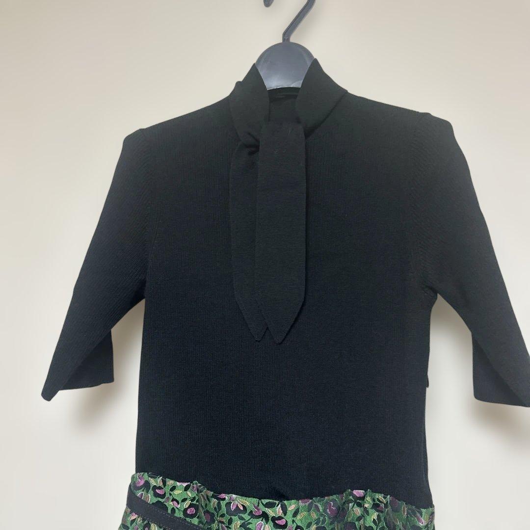 アナイ ANAYI ワンピース クリスマス ツイード ジャガード