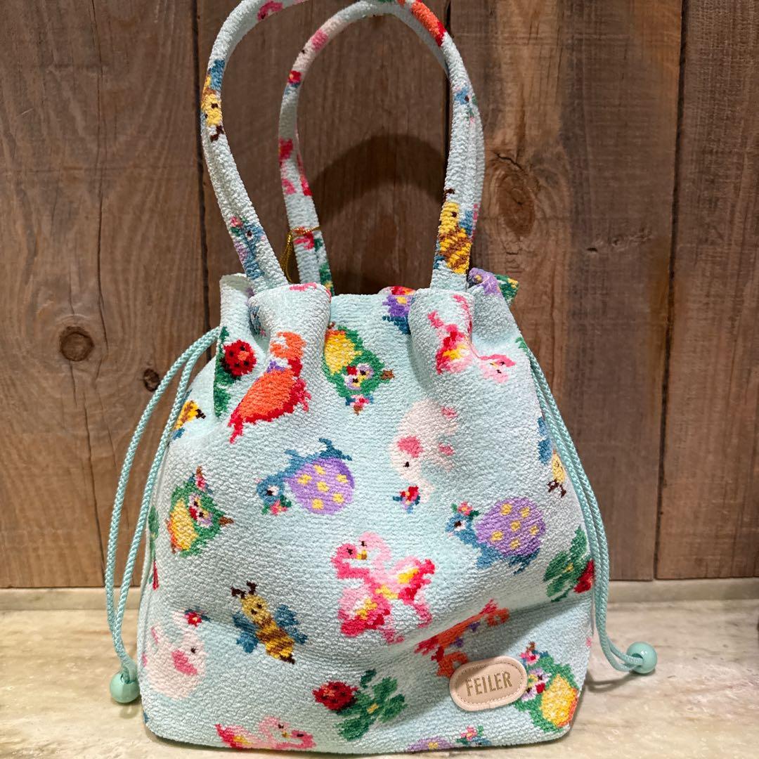 フェイラー 神崎恵 巾着バッグ ペールグリーン - メルカリ