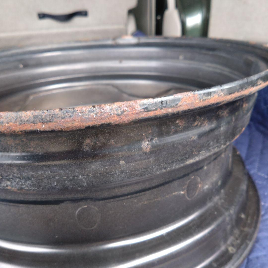 ①三菱ランサーEXターボ純正 14インチ スチールホイール ①、②セット