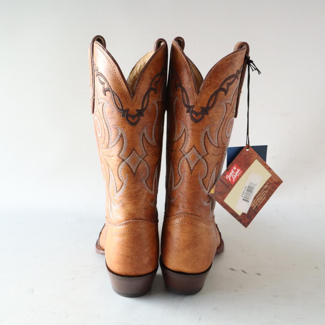 新品タグ付トニーラマVF6003本革ウエスタンブーツ 7.5B 24.5cm相当