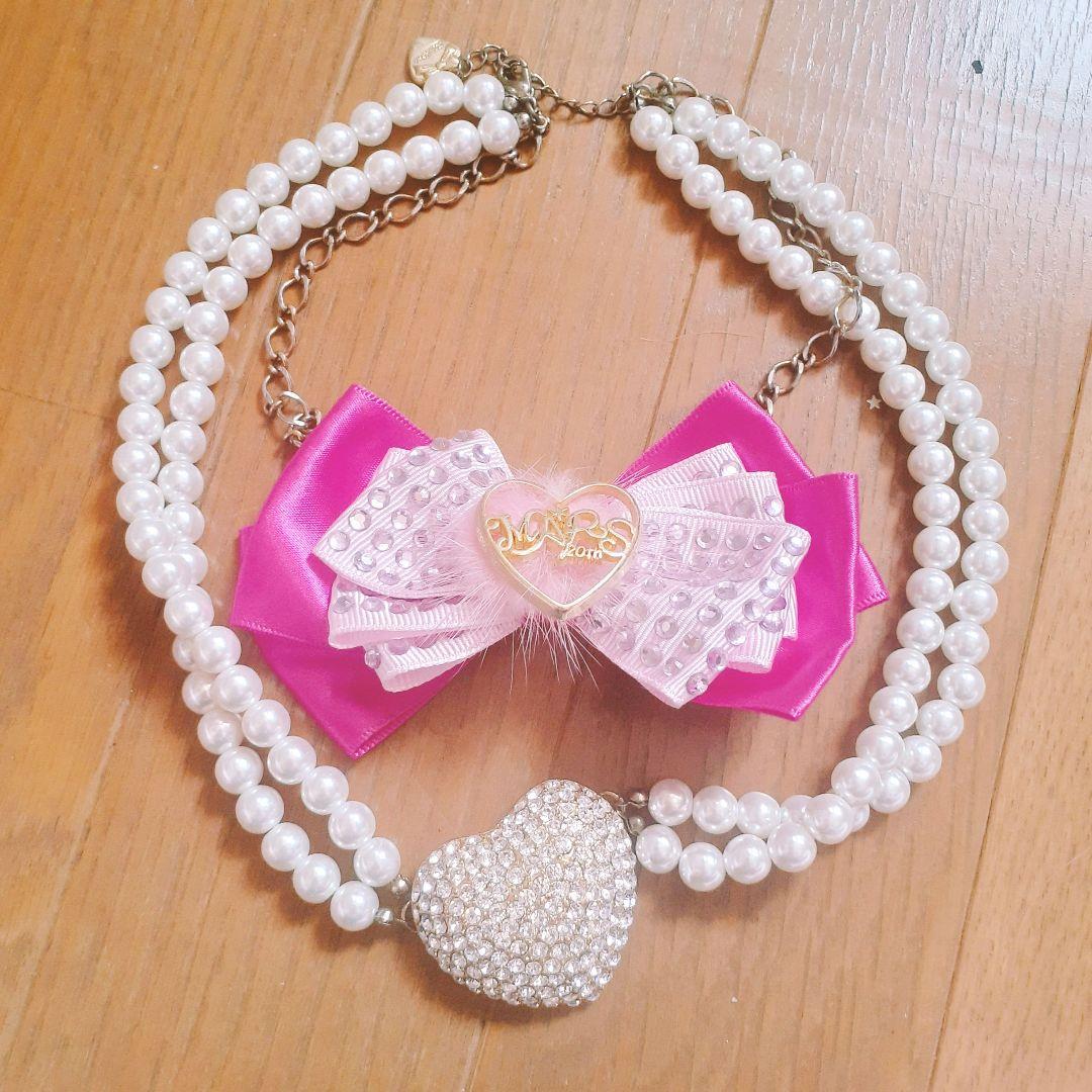 激レア♡MARS初期リボン付きパールネックレス♡姫ギャル Y2K 平成女児