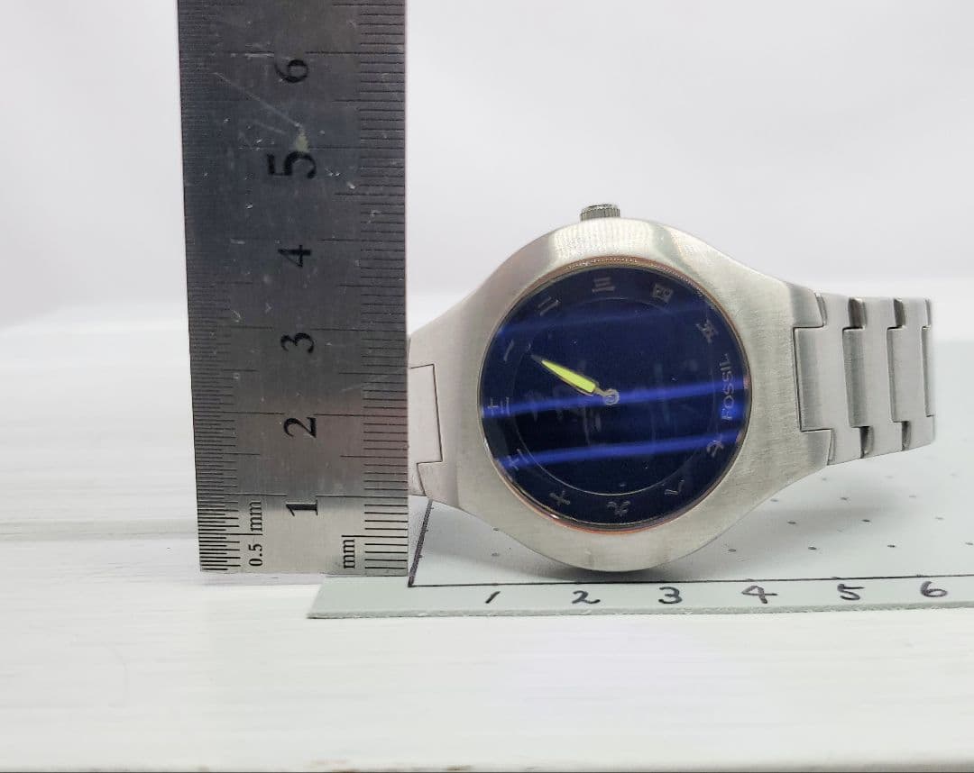 管60 FOSSIL BIG TIC JR-7978 稼働品 電池交換済み 漢字 - メルカリ