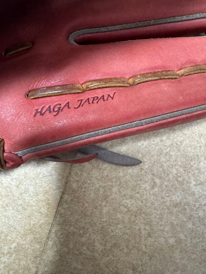 ミズノHAGA Japan日本製 赤 硬式グローブ - グローブ安い 通販