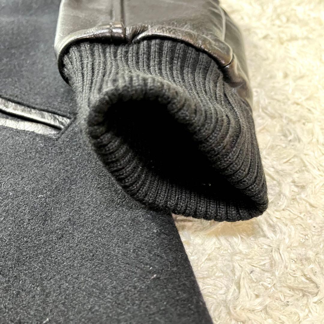 極美品/茶芯✨ショット ファラオジャケット レザー スタジャン 切替