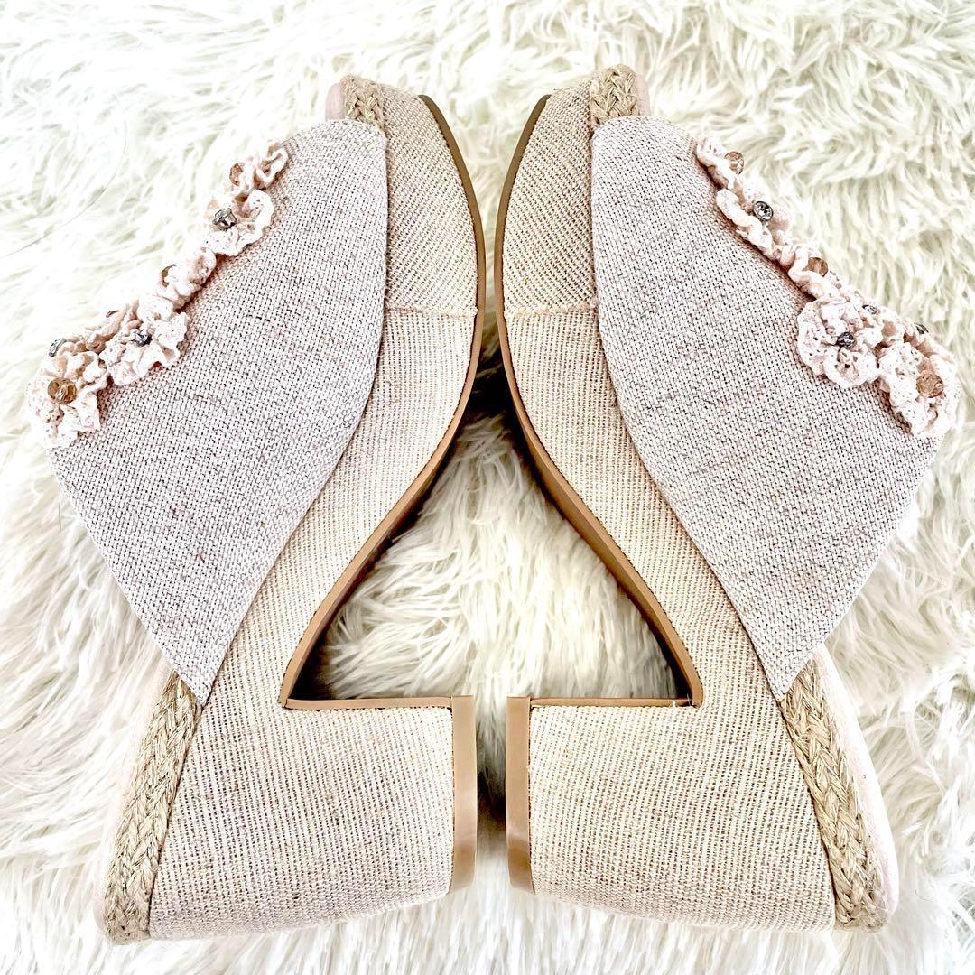 アンテプリマ 厚底 ミュール 21cm フラワーモチーフ キャンバス - メルカリ