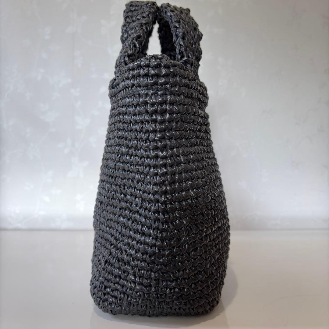 マリークワント クロッシェラフィアライク トート かごバッグ