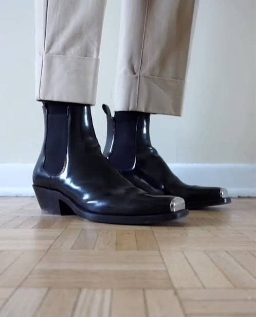 CALVIN KLEIN 205W39NYC サイドゴアブーツ 39.5 - メルカリ