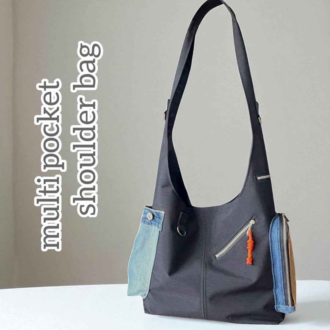 マルチポケット ショルダーバッグ／コーデュラブラック 予約販売】マルチポケットショルダーバッグ | KISHIKA