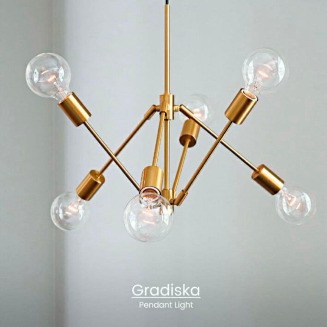 【美品】Gradiska グラディスカ　ペンダントライト　インターフォルム Gradiska （ゴールド） グラディスカ ペンダントライト ｜ インター
