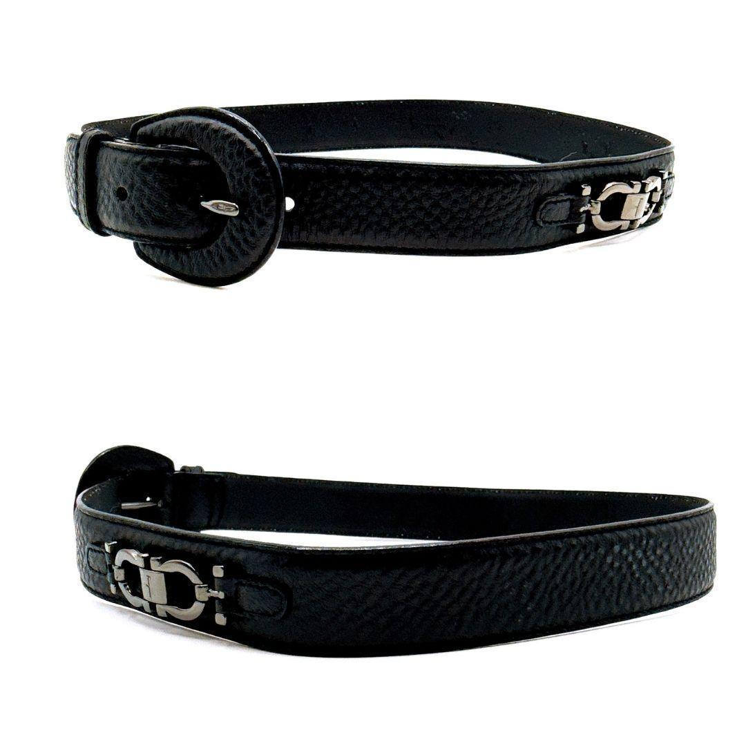 サルヴァトーレ フェラガモ レザー ガンチーニ ベルト ブラック - メルカリ