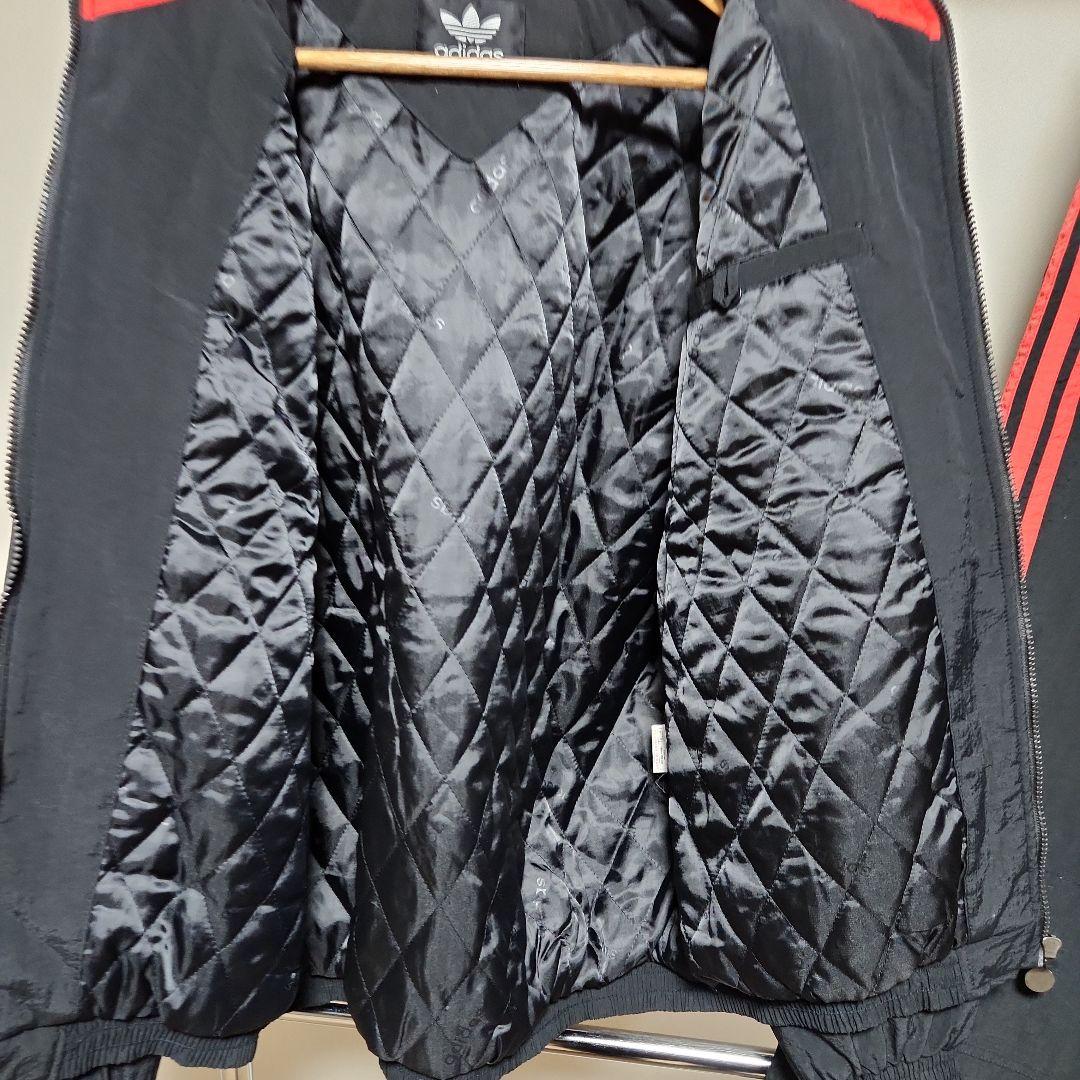 adidas アディダス 珍しいナイロンセットアップ キルティングライナー