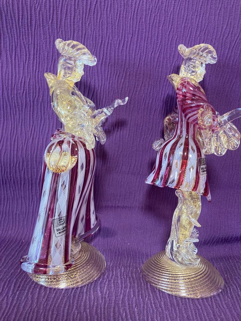 ベネチアンガラス 人形 ムラノ ぺア - メルカリ