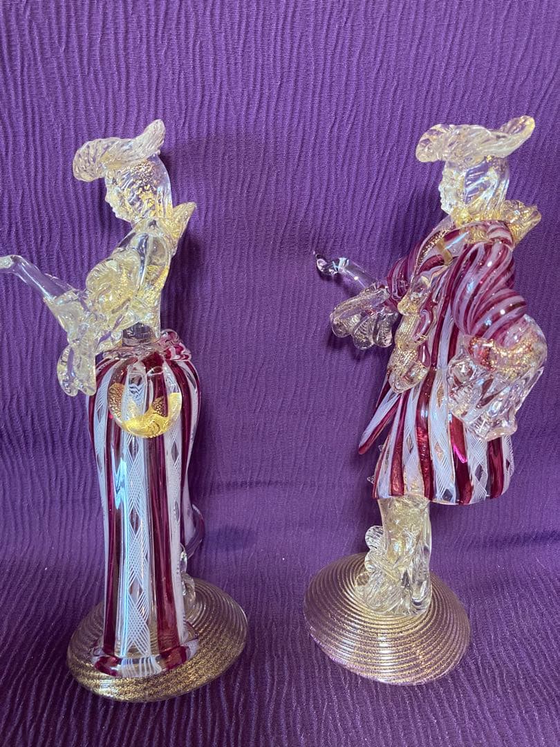 ベネチアンガラス 人形 ムラノ ぺア - メルカリ