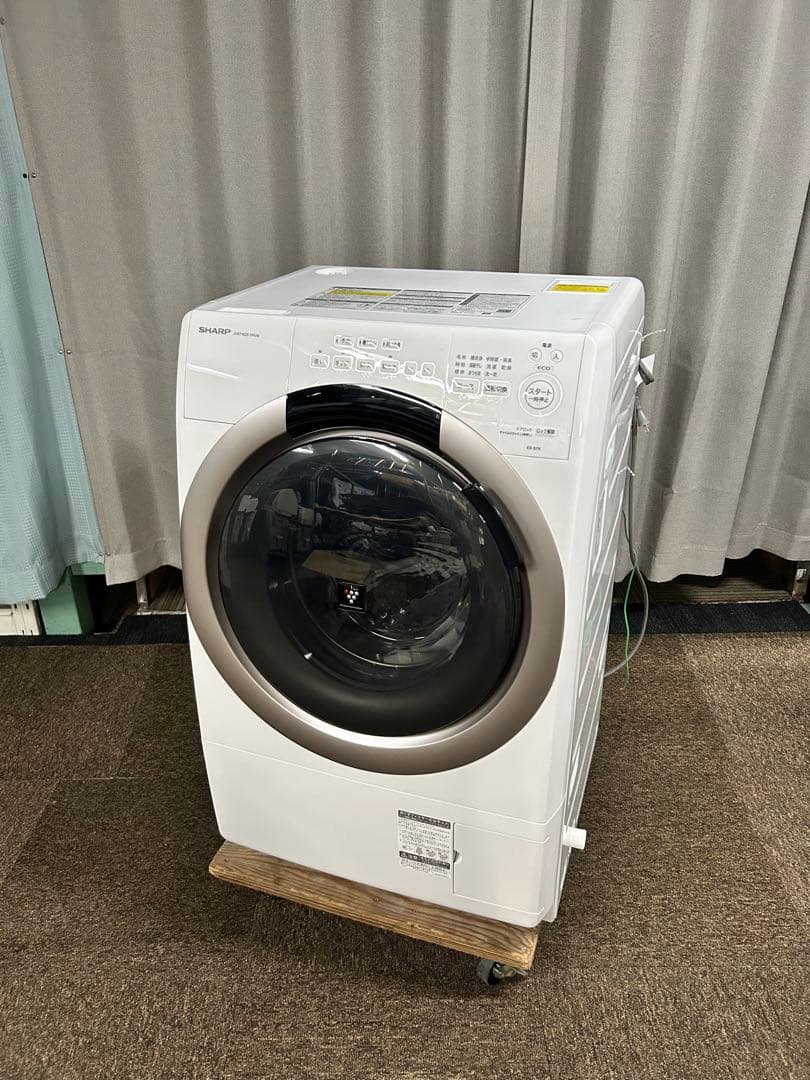 シャープ　ドラム式洗濯乾燥機　ES-S7K-CL 2025年式　中古美品 シャープ、マンションにも置ける洗濯7kg/乾燥3.5kgのドラム式洗濯乾燥