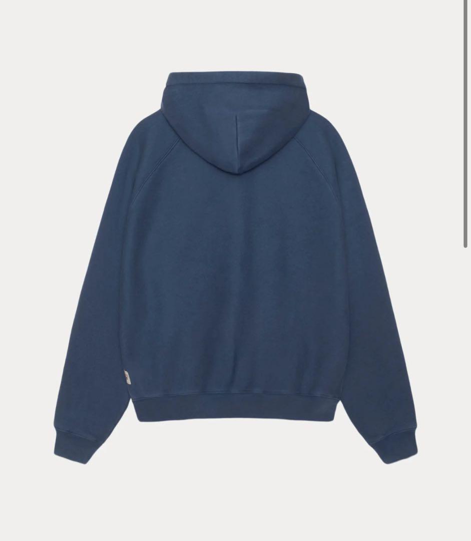 STUSSYネイビー フルジップ パーカー