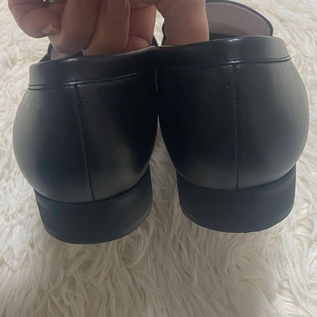 美品】銀座かねまつ ローファー 23.5cm 黒 バックル AQUA BELL - メルカリ