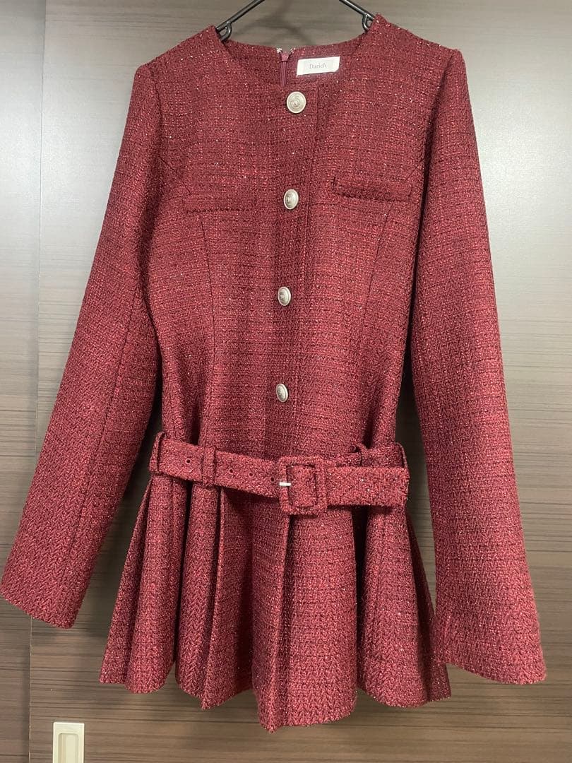 Darich ボックスプリーツツイードミニワンピース BRD FREE - メルカリ