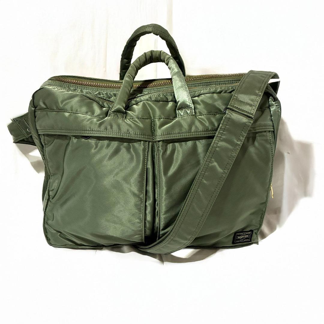 未使用相当⭐️PORTER タンカー セージグリーン2WAY BRIEFCASE | 激安