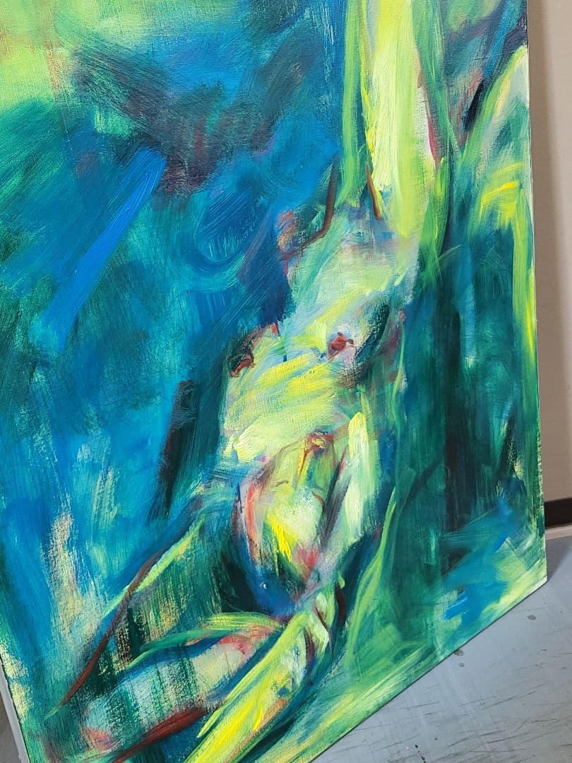 No.10 「青の光景」 女性のヌード 油彩画