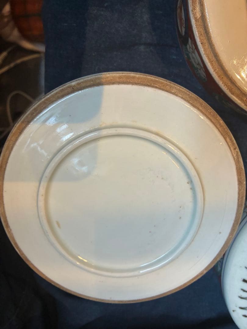 古伊万里 色絵 陶重 重箱 お節料理 江戸時代 傷直しあり 欠け無し