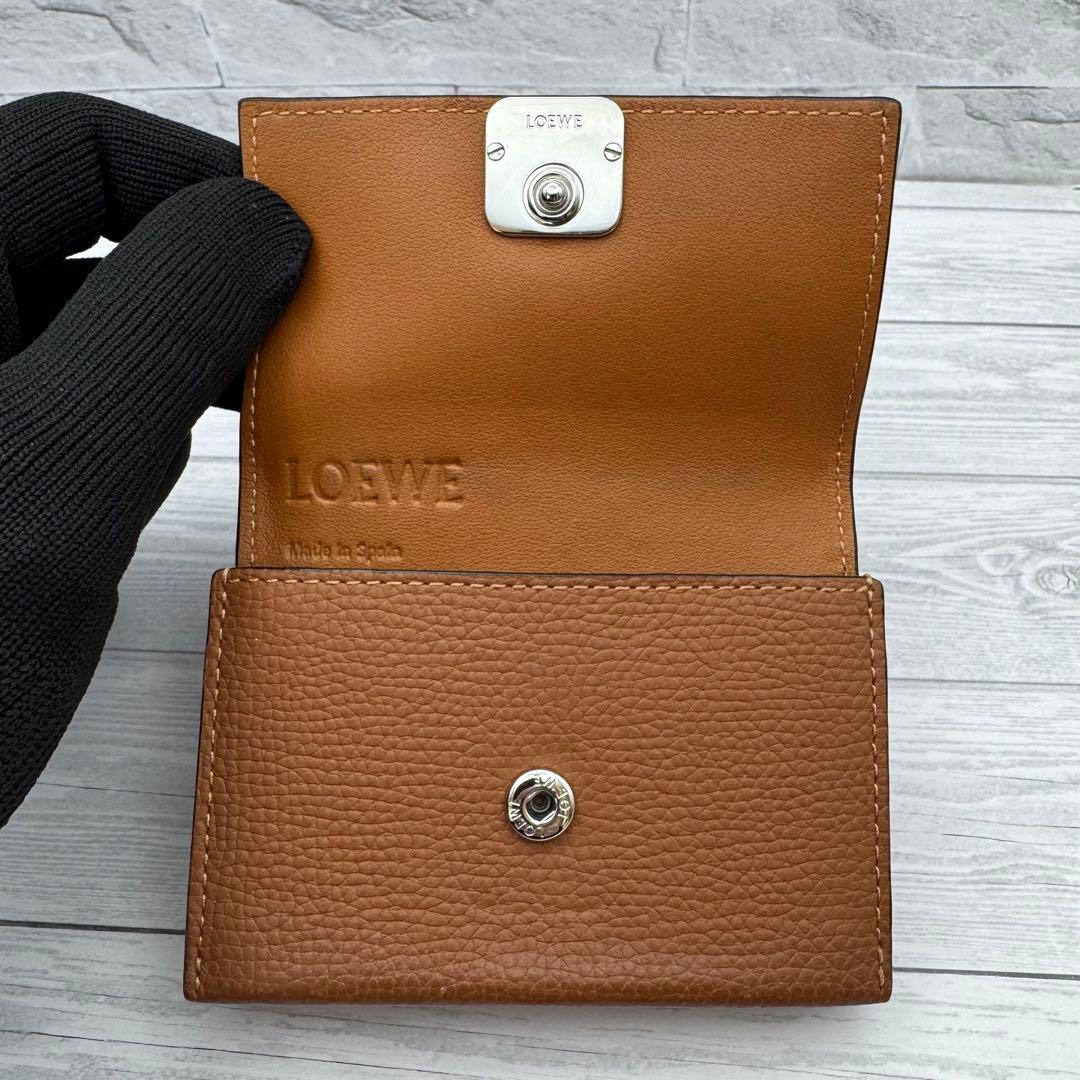極美品】ロエベ カードホルダー 名刺入れ アナグラム ライトブラウン