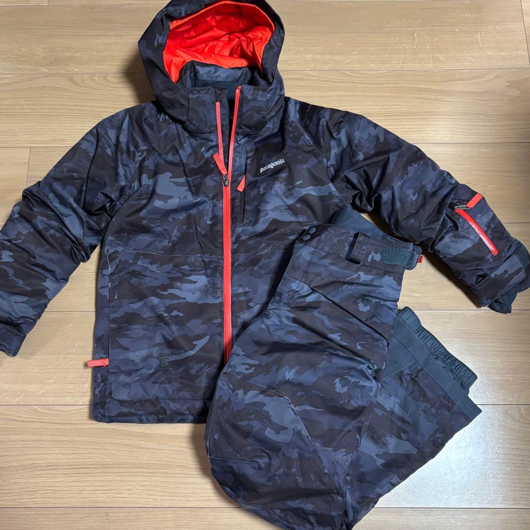 【専用出品】パタゴニア キッズ スノーショット 上下セット S 110〜120 ポンタぺス（PONTAPES） スノーボードウェア キッズ ジュニア 上下