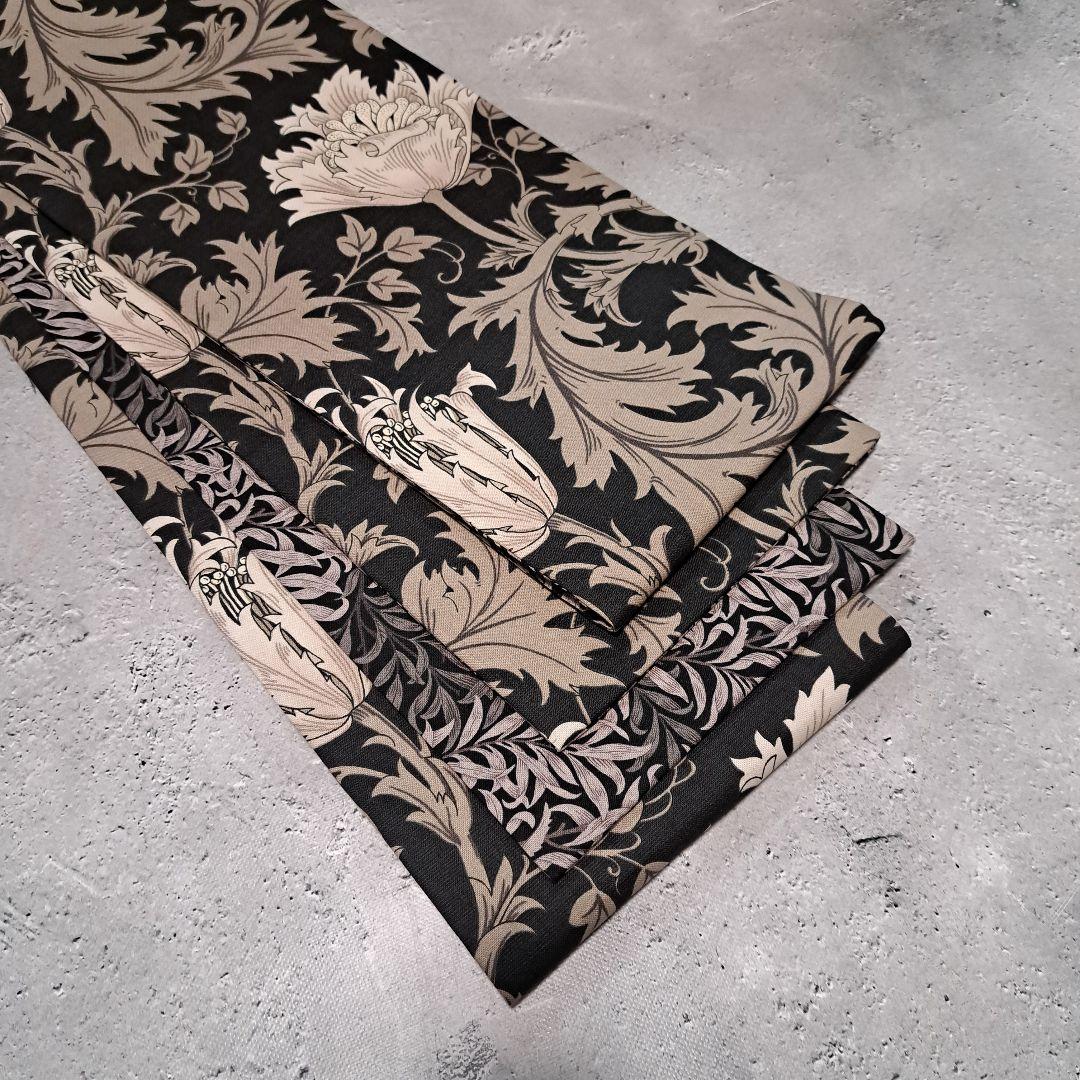 半幅帯 長尺 ウィリアムモリス アネモネ×ウィローボゥ リバーシブル