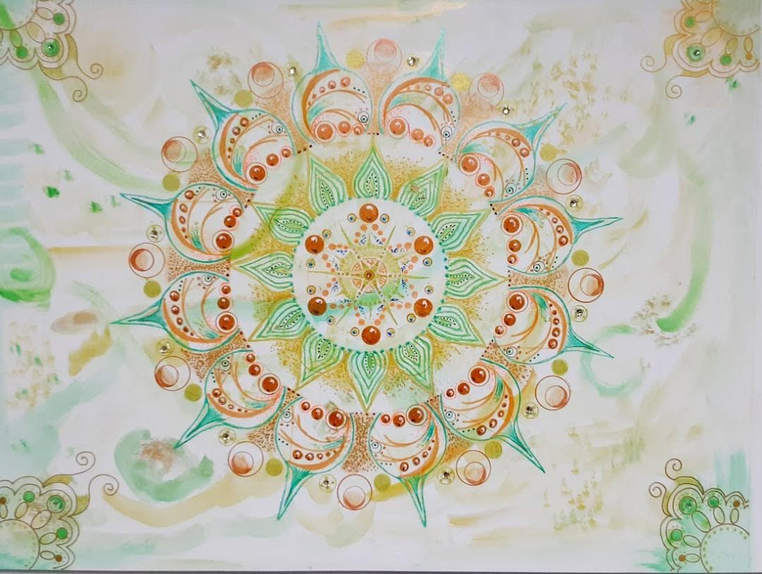 五十嵐由家曼荼羅画440 「幸運を招く光の曼荼羅 」 - メルカリ