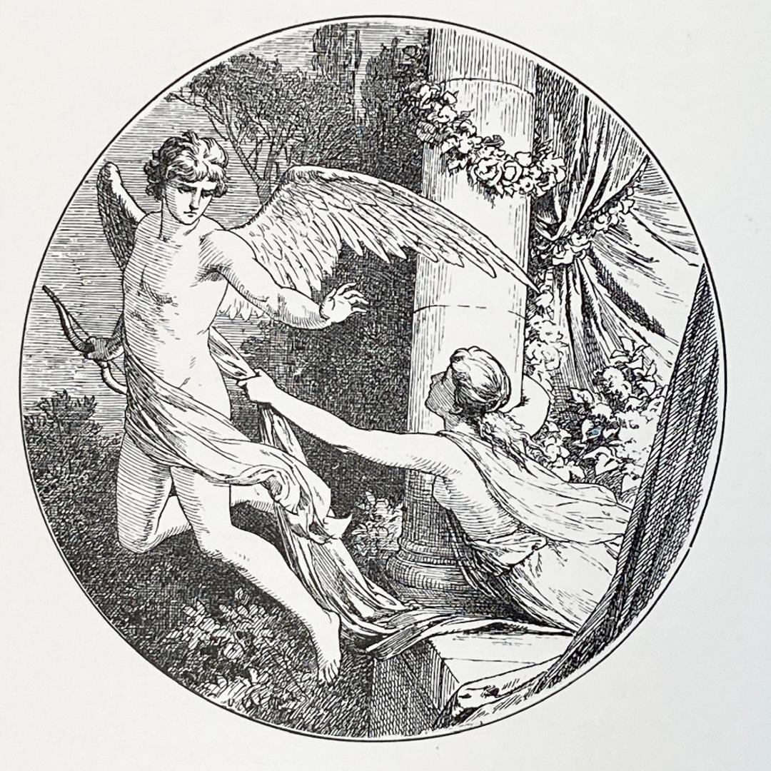 大判⭐️1882年 ポール・トゥマン 美しい挿絵『アモルとプシュケ