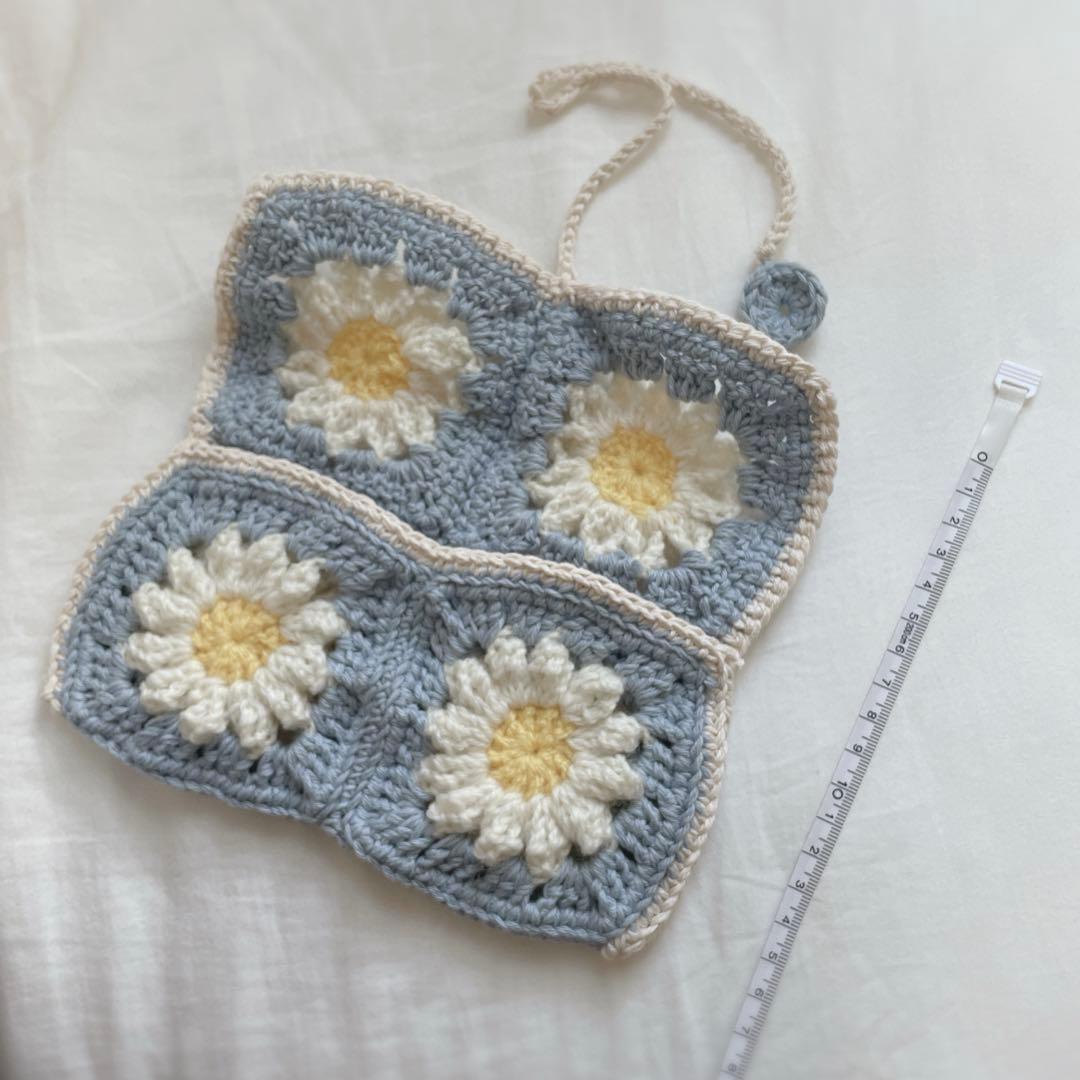 ハンドメイド マルチケース ブックカバー モチーフポーチ 編み物