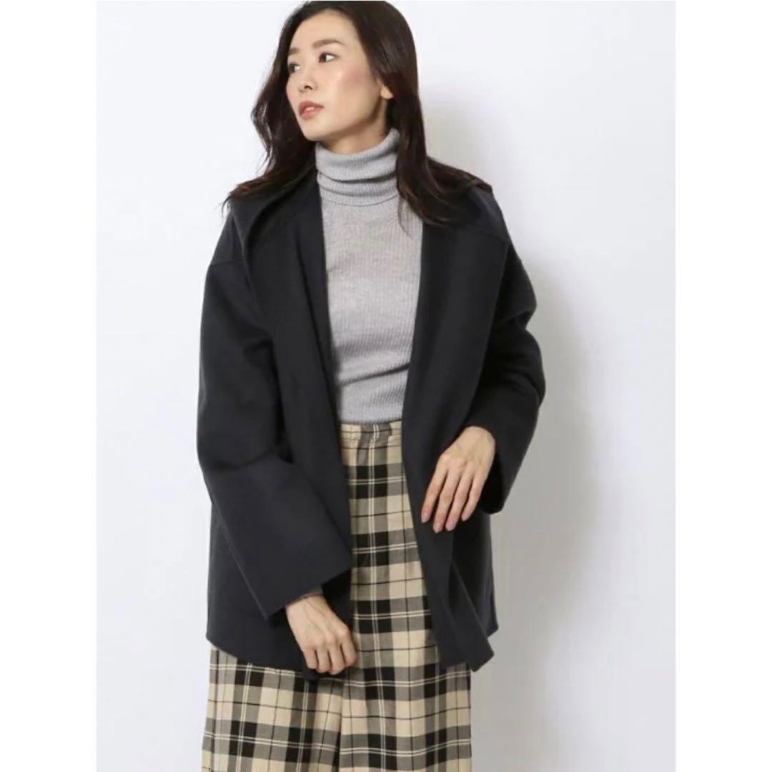 ひ*あ様 美品 ギャルリーヴィー ウールダブルフェイス フーデッド