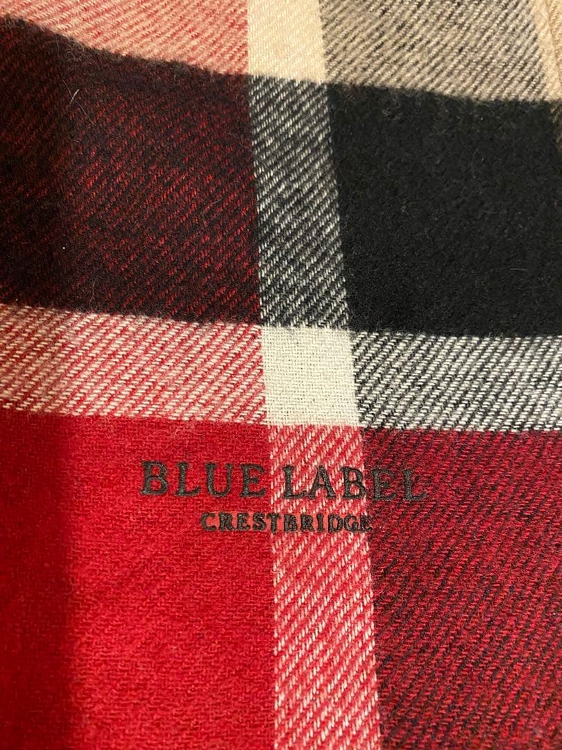 ブルーレーベルクレストブリッジ ノバチェック柄 フード付大人可愛い