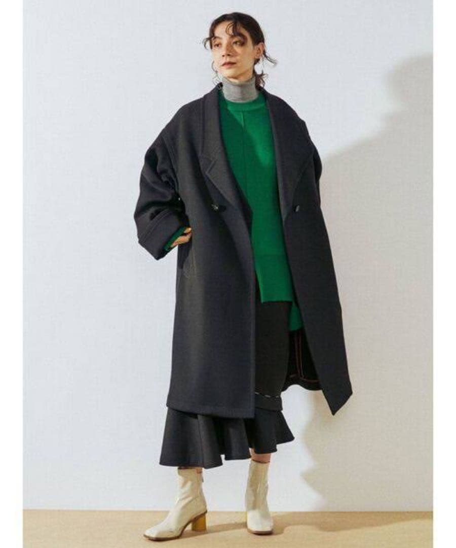 UN3D アンスリード ミドルコートロングコートドルマンコート 黒 - メルカリ