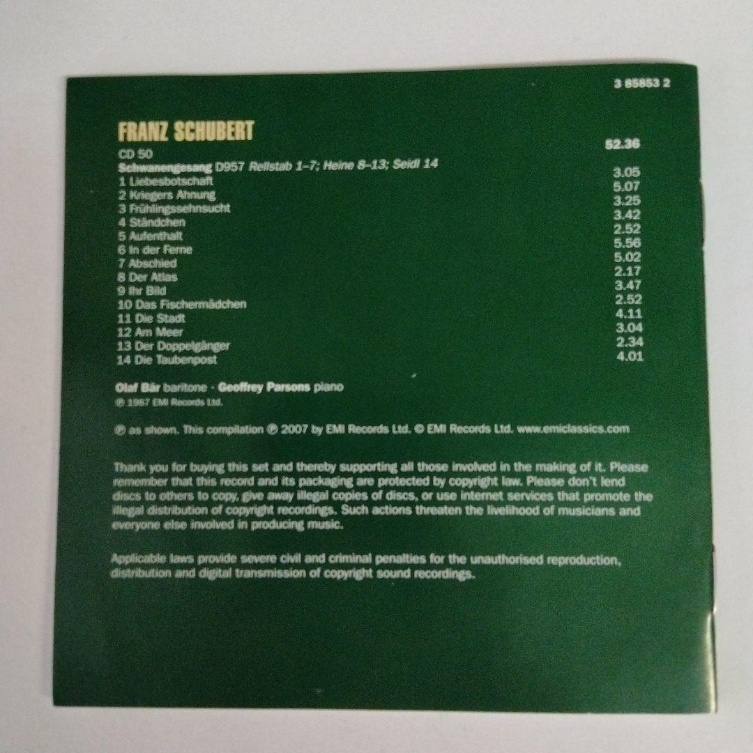 輸入盤CD50枚組BOXシューベルト全集/Schubert Collectors CD