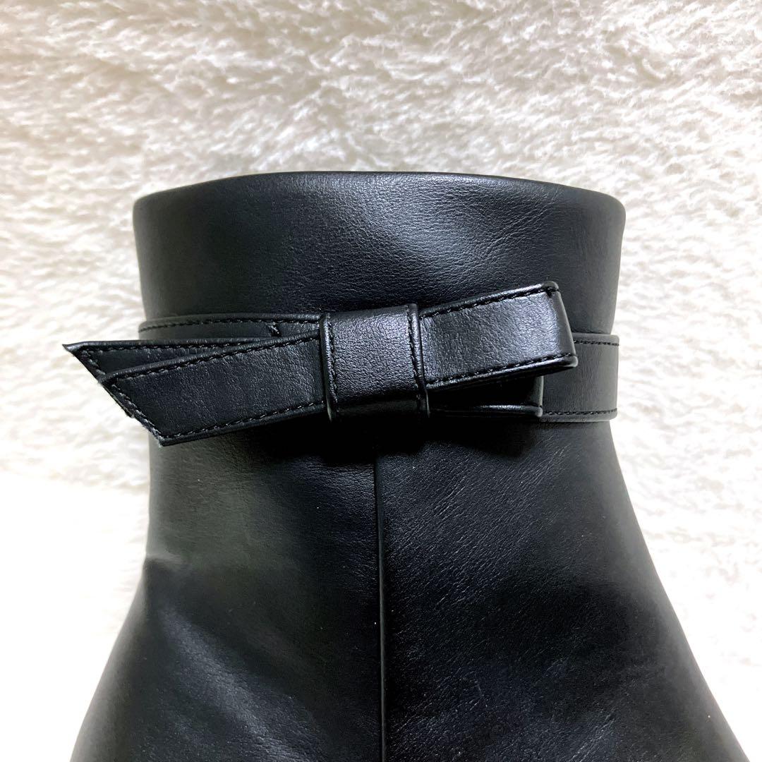 アルテミスバイダイアナ DIANA リボン ショートブーツ 23 卒業式 美品