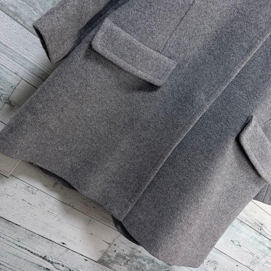 イエナ IENA オーバーシルエットウールコート Aライン グレー 比翼