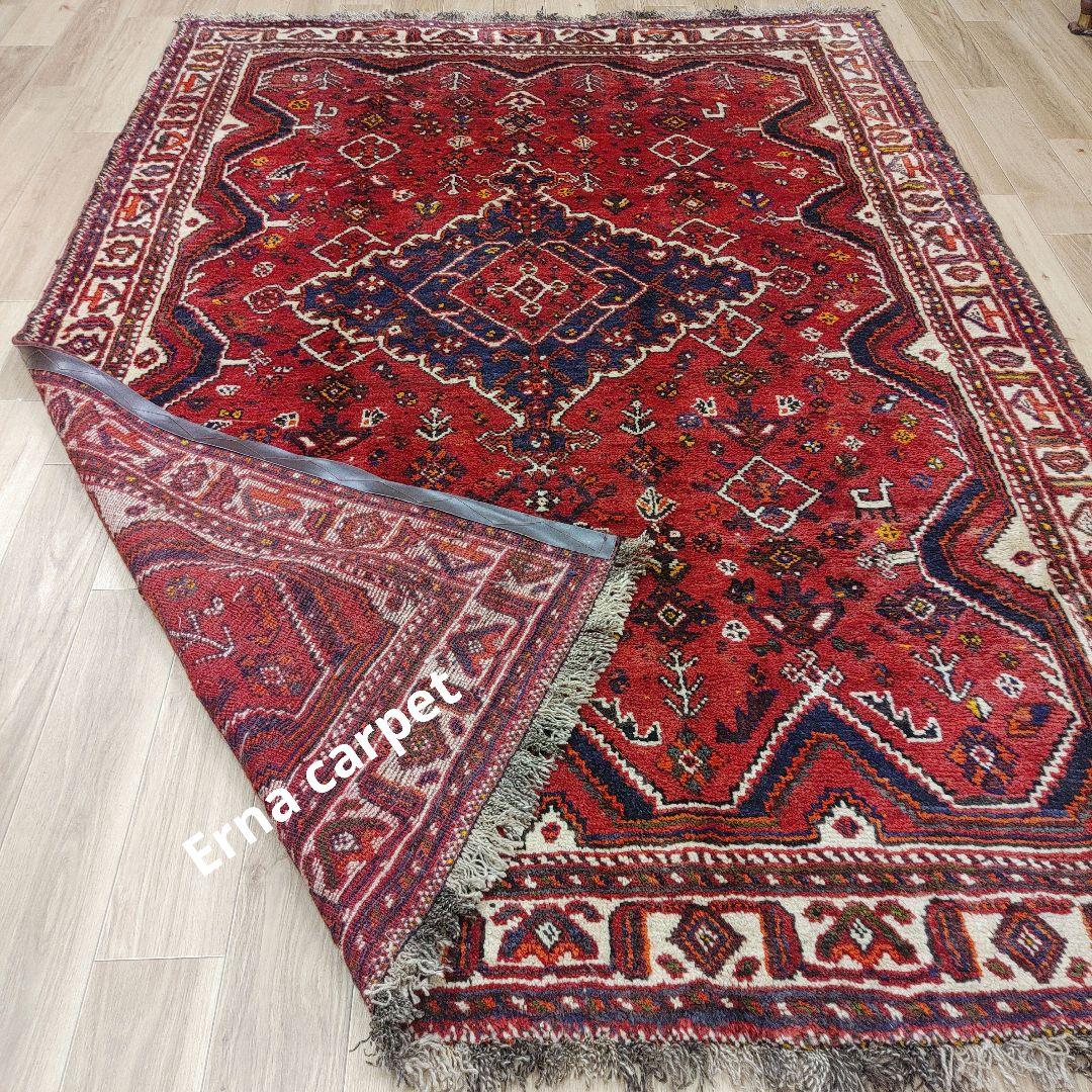 ペルシャ絨毯 シ－ラーズ産 245x170 クリーニング済 shiraz