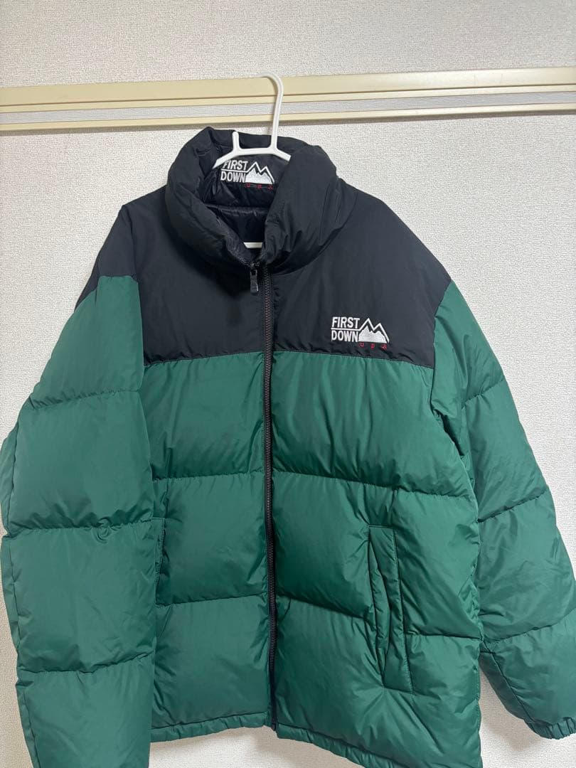 y*a様 【美品】FIRST DOWN ダウンジャケット グリーン/ブラック FIRST DOWN - FIRSTDOWNファーストダウンダウンジャケットグリーン