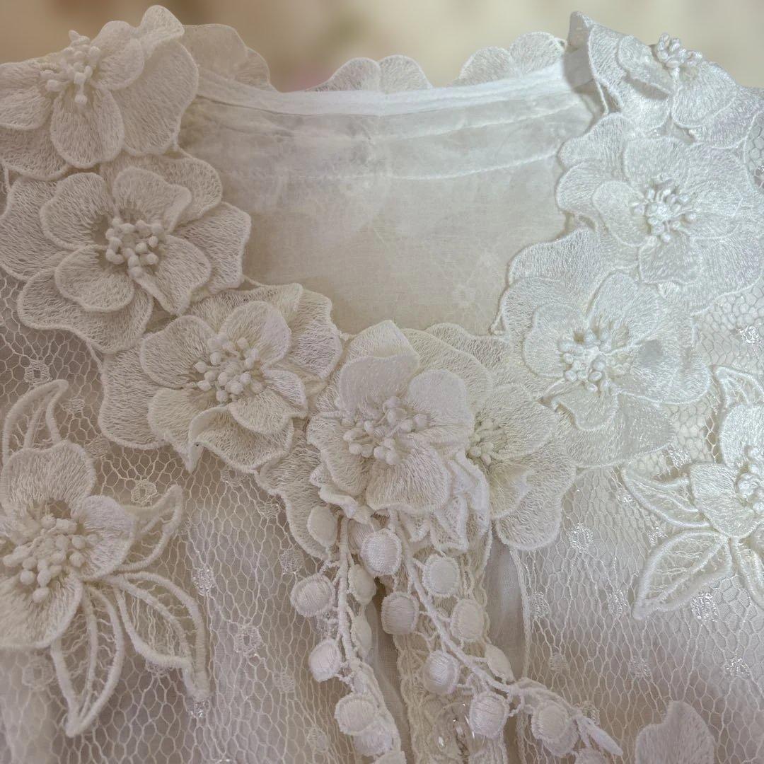 アトリエまりこ♡綿ローン♪レース＆お花のブラウス・ノンノンドール