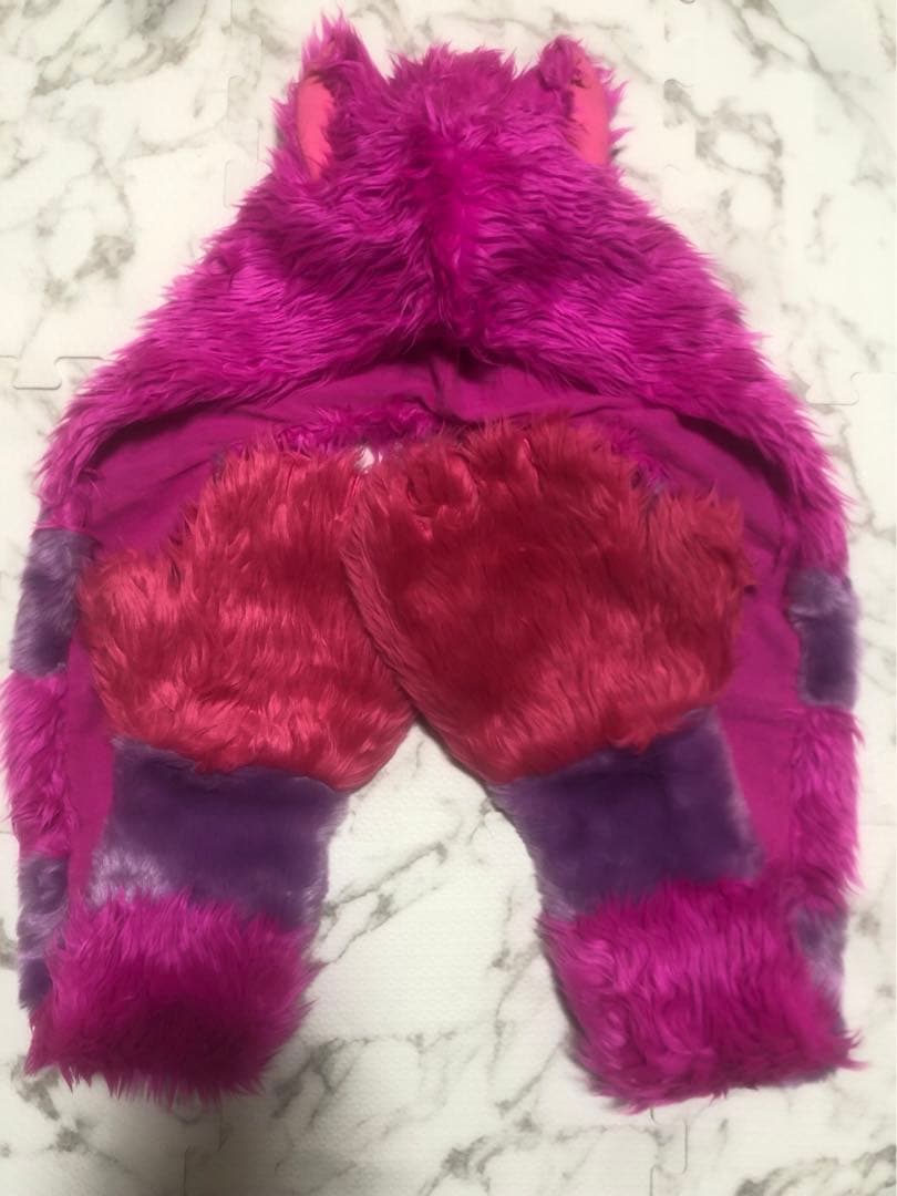 ディズニー チェシャ猫 マフラーファンキャップ ヒョウ柄 ピン