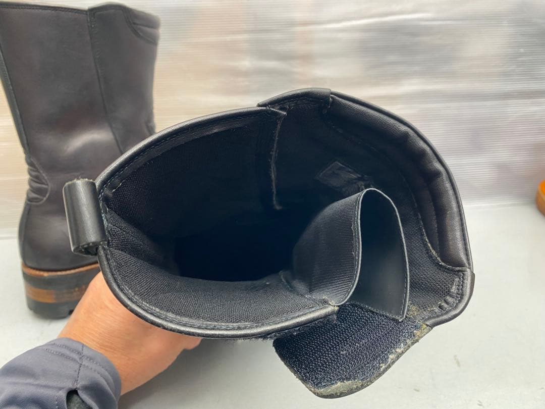 ホンダスーパーボルドール レザーブーツ 黒 26.5cmビブラムソール