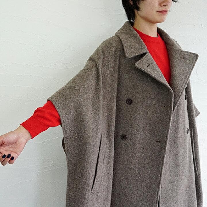 きゃりーARMEN アーメン メルトンダブルブレストケープ 楽天市場】【sold out】ARMEN（アーメン）メルトンダブルブレスト