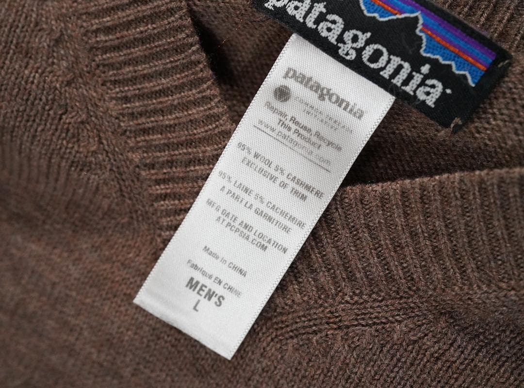 11AW Patagonia カシミヤ混 ウール Vネック ニット セーター L - メルカリ